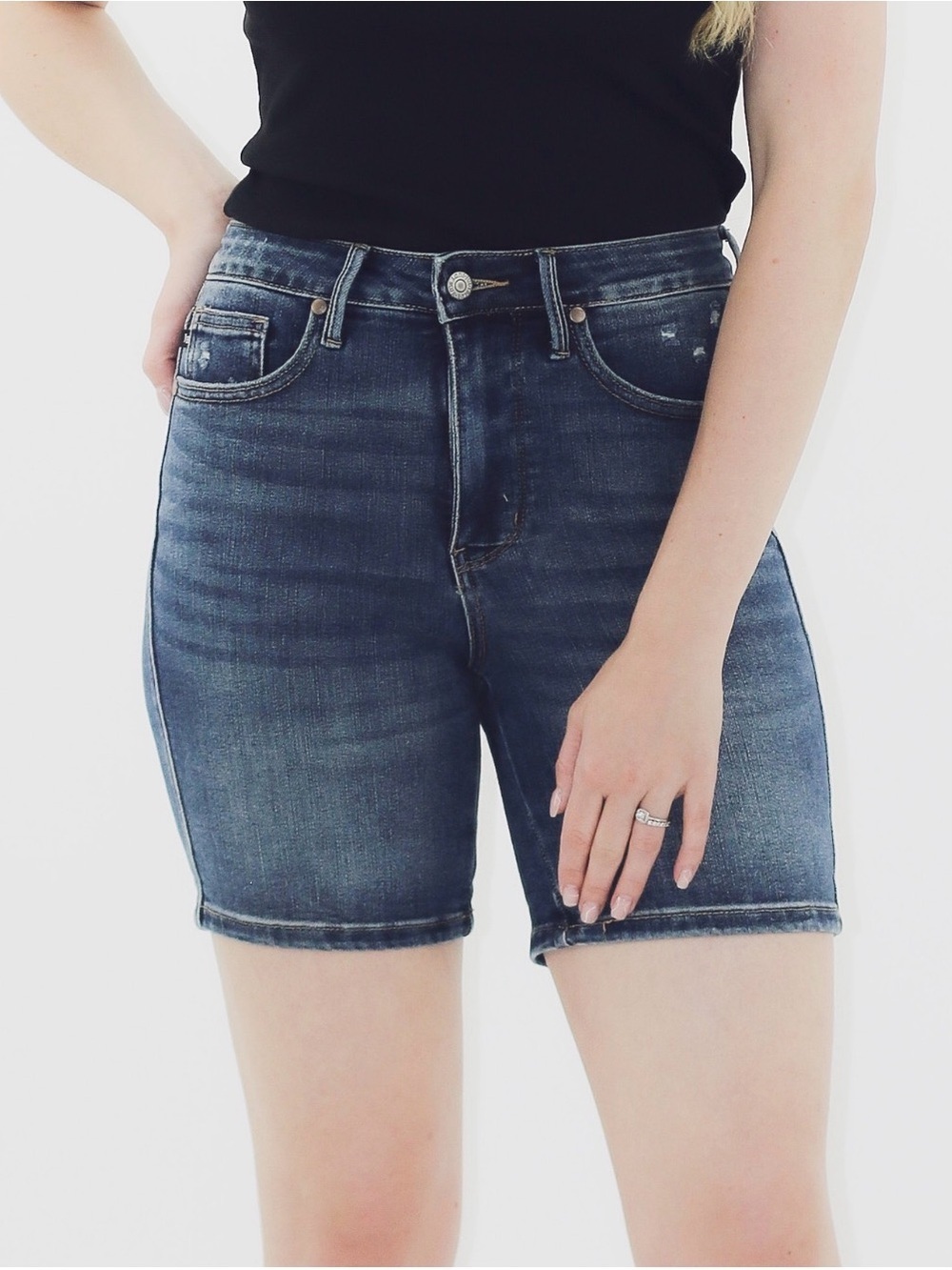 Judy Blue Dark Wash Jean Shorts Size Medium